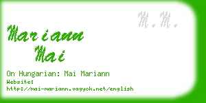 mariann mai business card